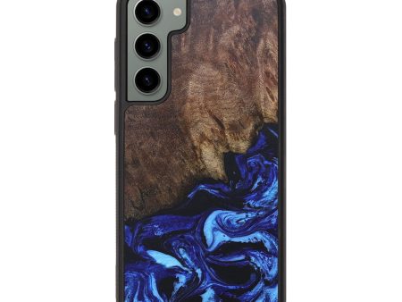 Galaxy S23 Plus Wood+Resin Phone Case - Marshall (Blue, 685991) Online now