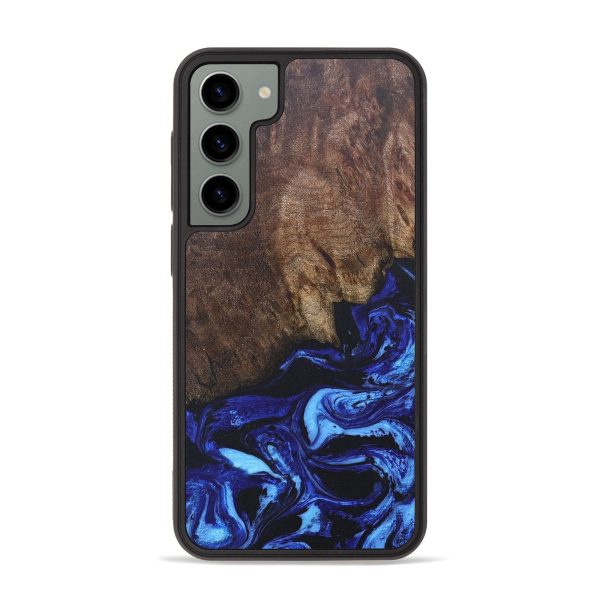 Galaxy S23 Plus Wood+Resin Phone Case - Marshall (Blue, 685991) Online now