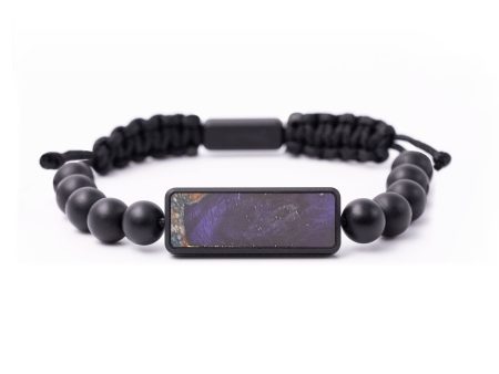 Onyx Bead Wood+Resin Bracelet - Hilary (Purple, 687479) For Discount