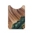 Live Edge Wood+Resin Wallet - Demetrius (Green, 684494) on Sale