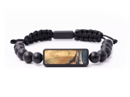 Onyx Bead Wood+Resin Bracelet - Savanna (Black & White, 687371) Online now