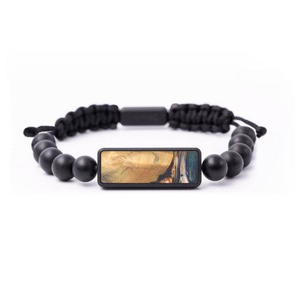 Onyx Bead Wood+Resin Bracelet - Savanna (Black & White, 687371) Online now