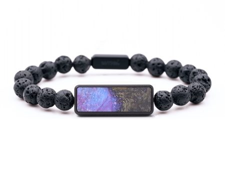 Lava Bead Wood+Resin Bracelet - Bailey (Cosmos, 685036) For Sale