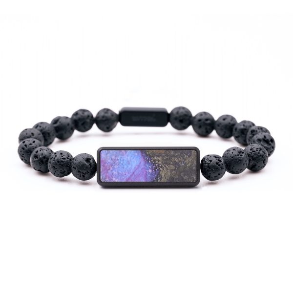 Lava Bead Wood+Resin Bracelet - Bailey (Cosmos, 685036) For Sale