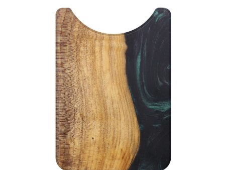 Live Edge Wood+Resin Wallet - Savannah (Black & White, 685009) Fashion