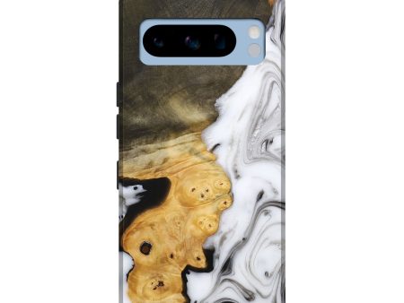 Pixel 8 Pro Wood+Resin Live Edge Phone Case - Arlene (Black & White, 683537) Discount