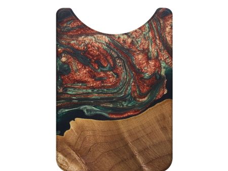 Live Edge Wood+Resin Wallet - Jan (Green, 685632) Fashion