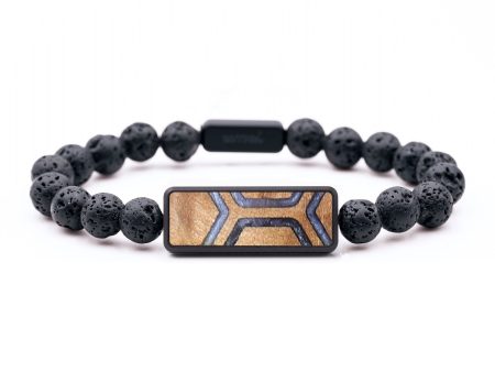 Lava Bead Wood+Resin Bracelet - Ellen (Pattern, 688269) Online now