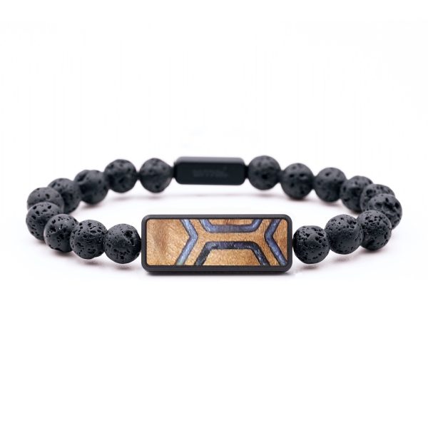 Lava Bead Wood+Resin Bracelet - Ellen (Pattern, 688269) Online now