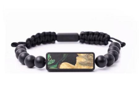 Onyx Bead Wood+Resin Bracelet - Muriel (Green, 683736) For Discount