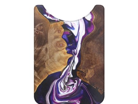 Live Edge Wood+Resin Wallet - Kassidy (Purple, 685778) Supply