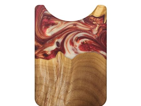 Live Edge Wood+Resin Wallet - Hanna (Red, 684288) Sale