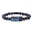 Lava Bead Wood+Resin Bracelet - Kaleb (Cosmos, 687357) Discount