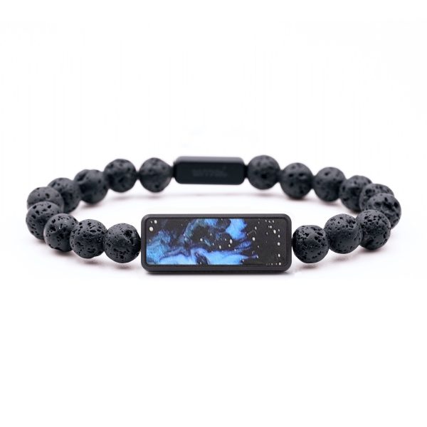 Lava Bead Wood+Resin Bracelet - Kaleb (Cosmos, 687357) Discount