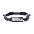 Onyx Bead Wood+Resin Bracelet - Becky (Black & White, 683710) For Cheap