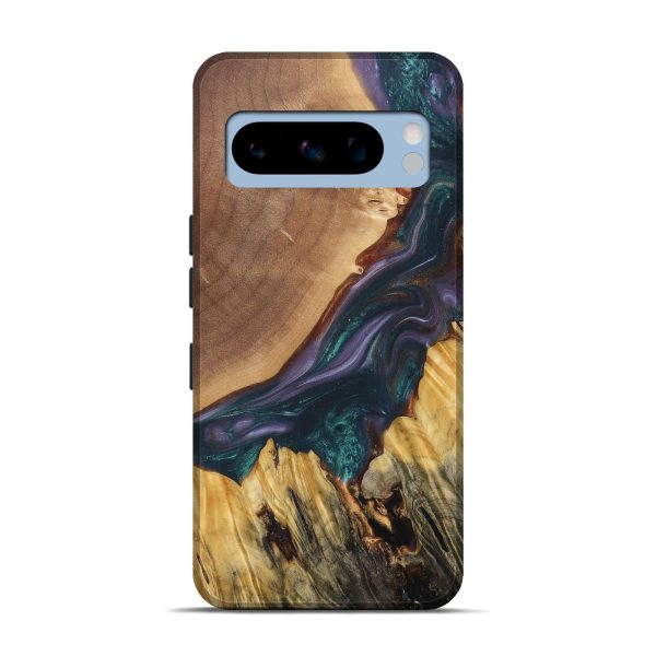 Pixel 8 Pro Wood+Resin Live Edge Phone Case - Keaton (Green, 684315) Cheap