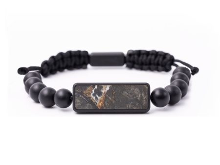 Onyx Bead Wood+Resin Bracelet - Duane (Black & White, 683701) Online Sale