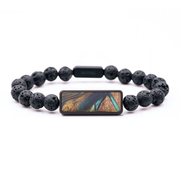 Lava Bead Wood+Resin Bracelet - Karina (Pattern, 683429) Online now