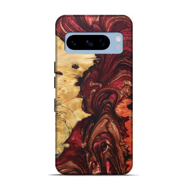 Pixel 8 Pro Wood+Resin Live Edge Phone Case - Shayla (Red, 684329) Discount