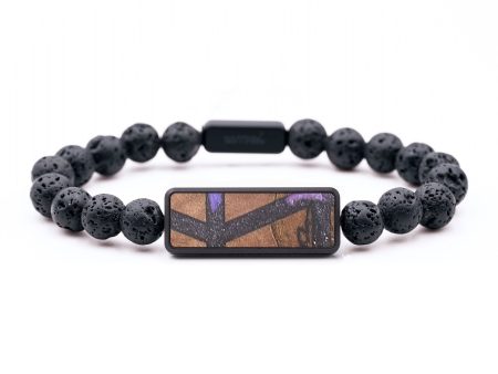 Lava Bead Wood+Resin Bracelet - Sheree (Pattern, 683678) Online Sale