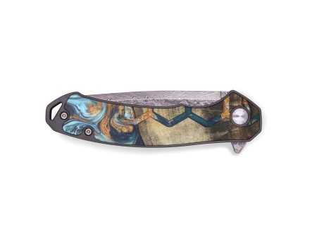 EDC Wood+Resin Pocket Knife - Tatyana (Pattern, 684623) Cheap