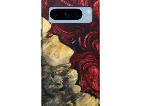 Pixel 8 Pro Wood+Resin Live Edge Phone Case - Asher (Red, 684330) Cheap