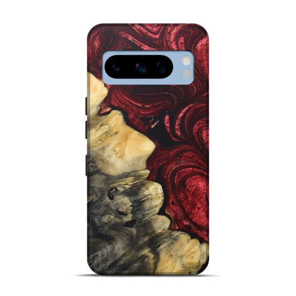 Pixel 8 Pro Wood+Resin Live Edge Phone Case - Asher (Red, 684330) Cheap