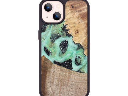 iPhone 14 Wood+Resin Phone Case - Anthony (Cosmos, 685120) For Cheap