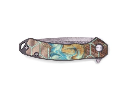 EDC Wood+Resin Pocket Knife - Adrian (Pattern, 684624) on Sale