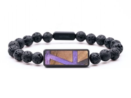 Lava Bead Wood+Resin Bracelet - Diane (Pattern, 683677) For Discount