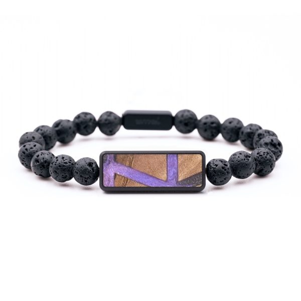 Lava Bead Wood+Resin Bracelet - Diane (Pattern, 683677) For Discount