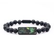 Lava Bead Wood+Resin Bracelet - Juliana (Pattern, 683401) Hot on Sale