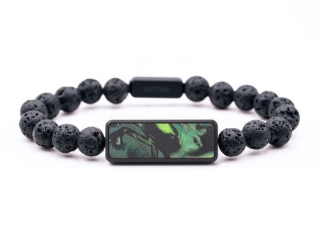 Lava Bead Wood+Resin Bracelet - Juliana (Pattern, 683401) Hot on Sale