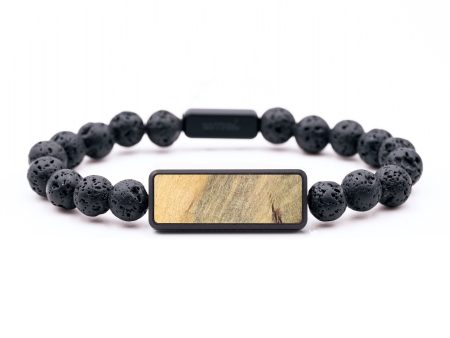 Lava Bead Wood+Resin Bracelet - Lee (Wood Burl, 683414) Sale