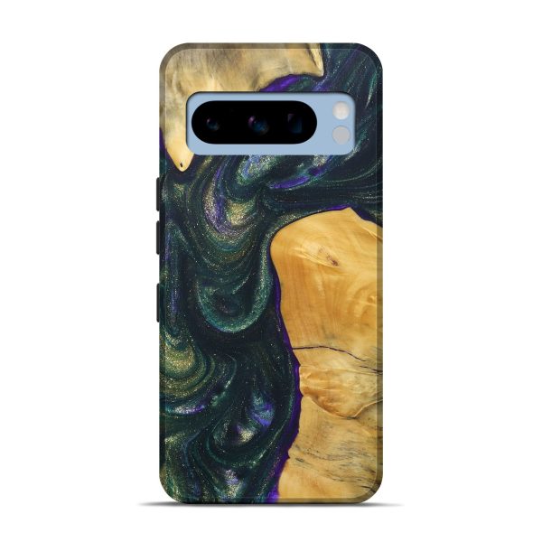 Pixel 8 Pro Wood+Resin Live Edge Phone Case - Sherry (Green, 684319) Online now