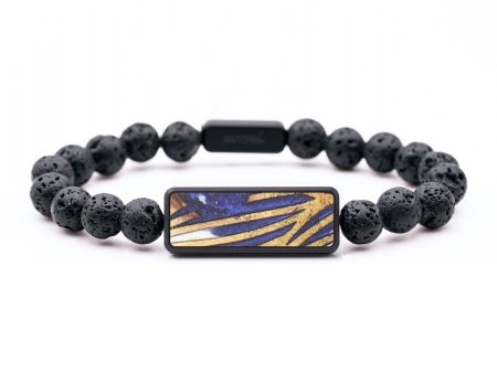 Lava Bead Wood+Resin Bracelet - Nathan (Pattern, 683464) Online Hot Sale