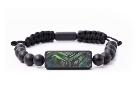 Onyx Bead Wood+Resin Bracelet - Scott (Pattern, 683404) Hot on Sale