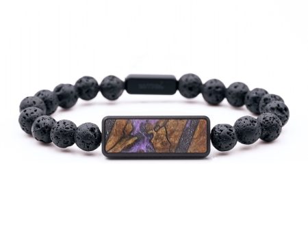 Lava Bead Wood+Resin Bracelet - Kali (Pattern, 683675) Fashion