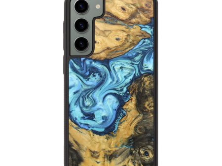 Galaxy S23 Plus Wood+Resin Phone Case - Devon (Blue, 684058) Fashion