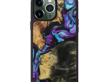 iPhone 13 Pro Max Wood+Resin Phone Case - Bella (Purple, 682884) For Sale