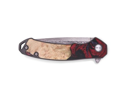 EDC Wood+Resin Pocket Knife - Sonia (Red, 684604) For Cheap