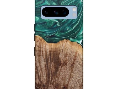 Pixel 8 Pro Wood+Resin Live Edge Phone Case - Gemma (Green, 684324) on Sale