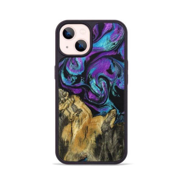 iPhone 14 Wood+Resin Phone Case - Theodore (Purple, 682885) Hot on Sale