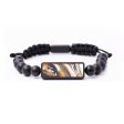 Onyx Bead Wood+Resin Bracelet - Johnny (Black & White, 684853) Sale