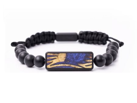 Onyx Bead Wood+Resin Bracelet - Kennedi (Pattern, 683463) Fashion