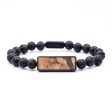 Lava Bead Wood+Resin Bracelet - Milani (Wood Burl, 683412) Fashion