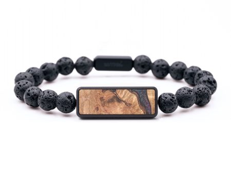 Lava Bead Wood+Resin Bracelet - Milani (Wood Burl, 683412) Fashion