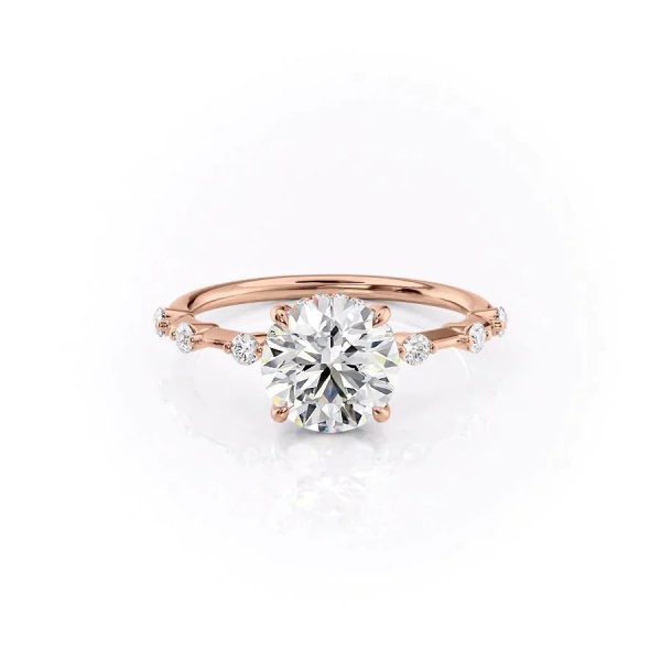 The Hidden Halo Penelope Set With A 3 Carat Round Moissanite Discount