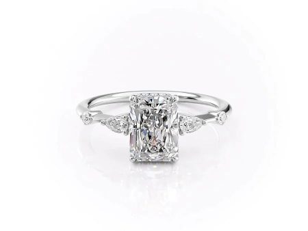 The Naomi Set With A 1 Carat Radiant Moissanite Online Hot Sale