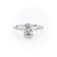 The Hidden Halo Penelope Set With A 2 Carat Oval Moissanite Online Sale